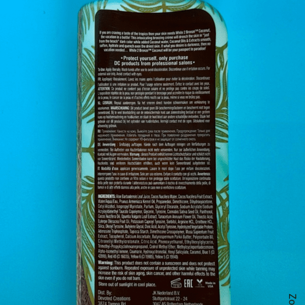 White 2 Bronze Coconut 250 ml Devoted Creations Florida